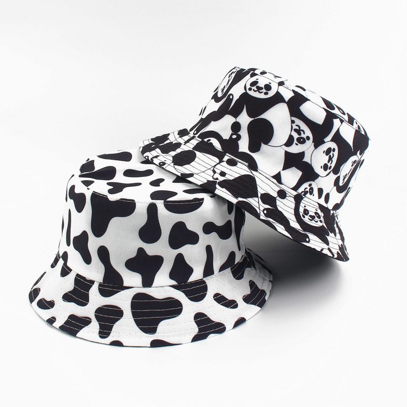 Cow Print Reversible Fisherman Bucket Hats