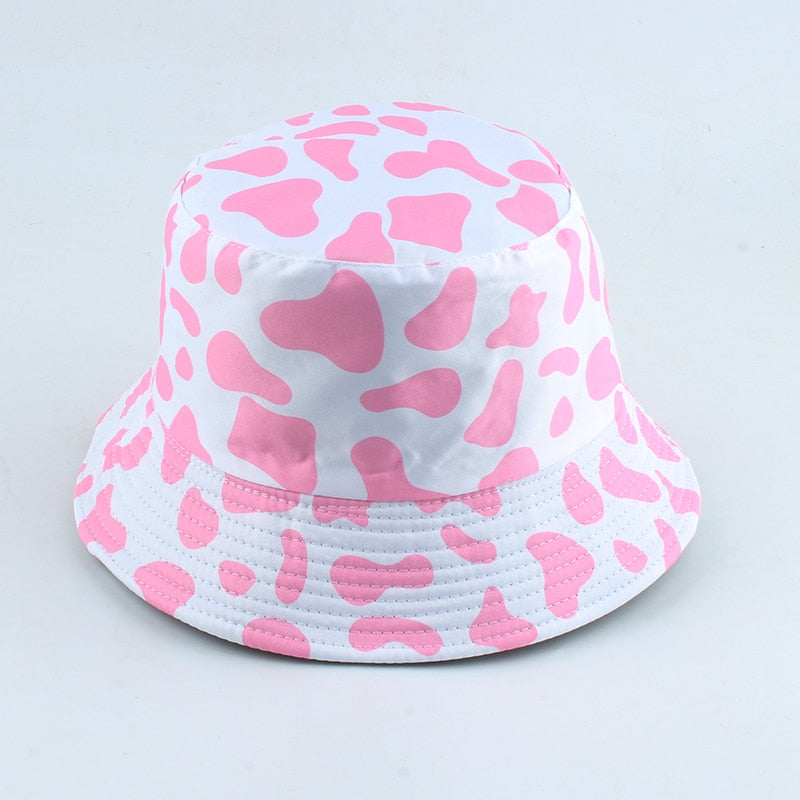 Cow Print Reversible Fisherman Bucket Hats