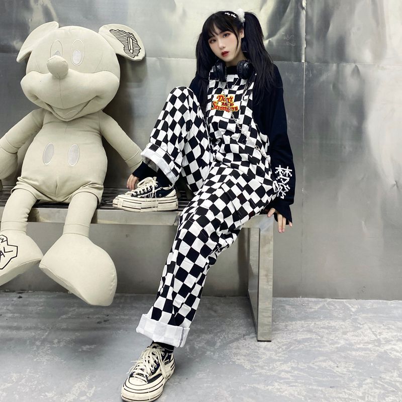 Harajuku Hip-Hop Cow Print - Overalls Jumpsuit