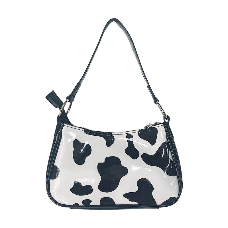 Retro Cow Print Handbag