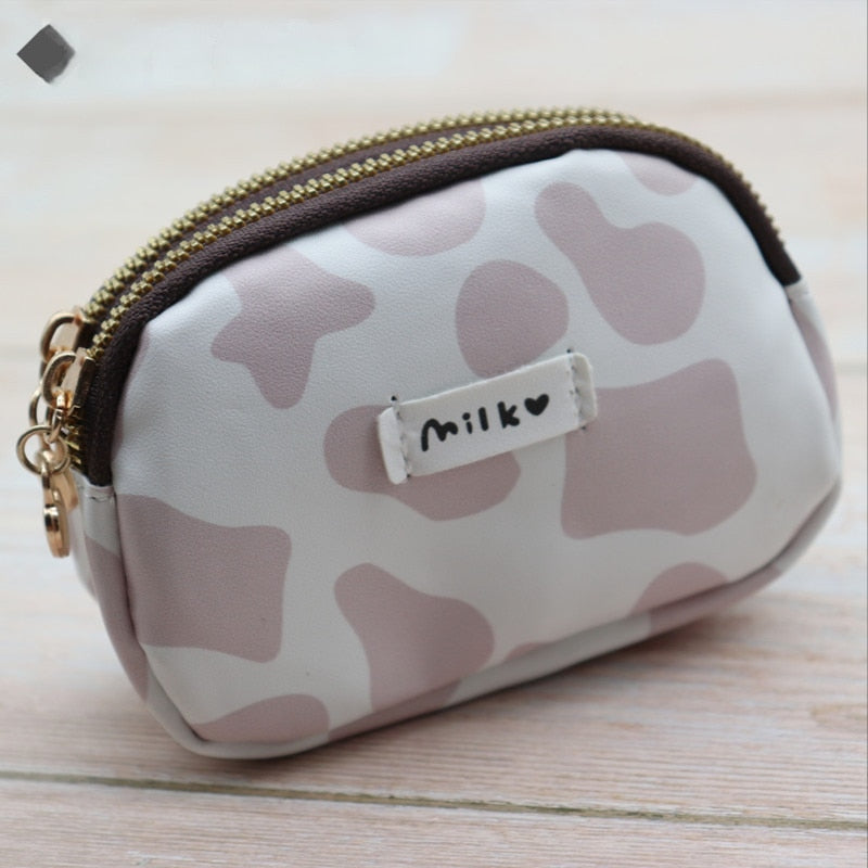 Womens Cow Print Leather Wallet