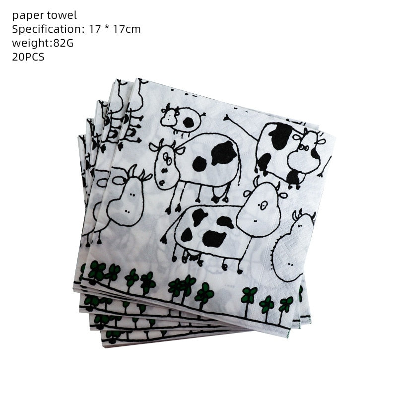 Cow Theme Disposable Party Supplies