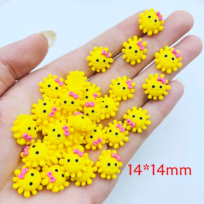 20 Pcs Mini Cartoon Young Cow Accessories