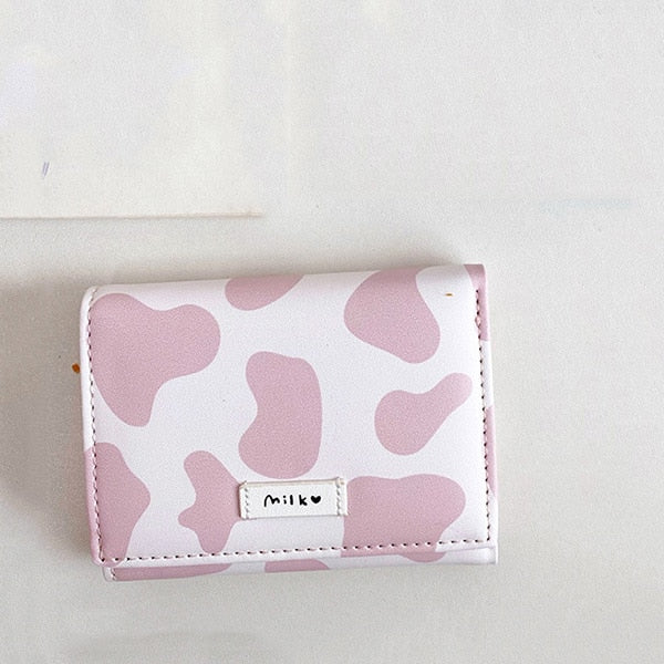 Womens Cow Print Leather Wallet