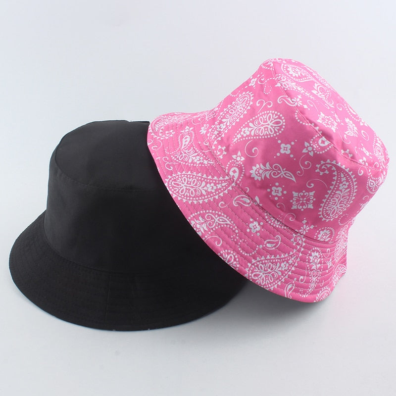 Cow Print Reversible Fisherman Bucket Hats