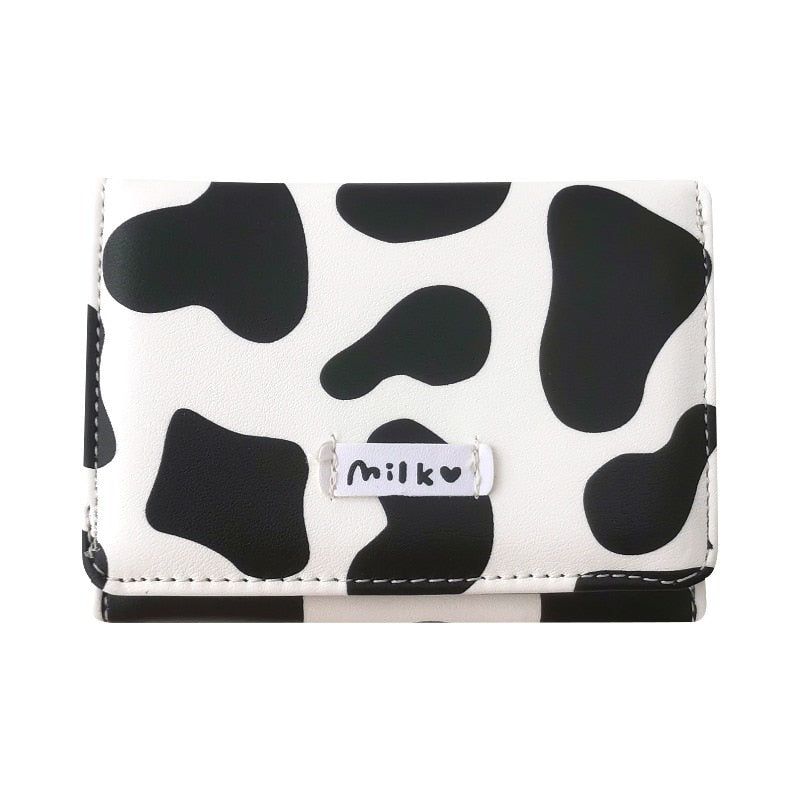 Womens Cow Print Leather Wallet