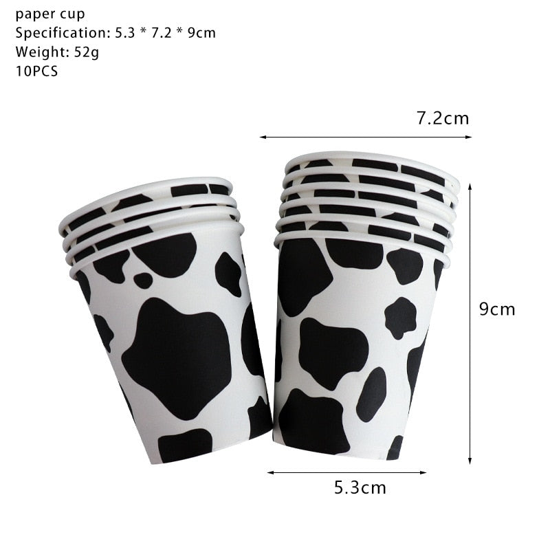 Cow Theme Disposable Party Supplies