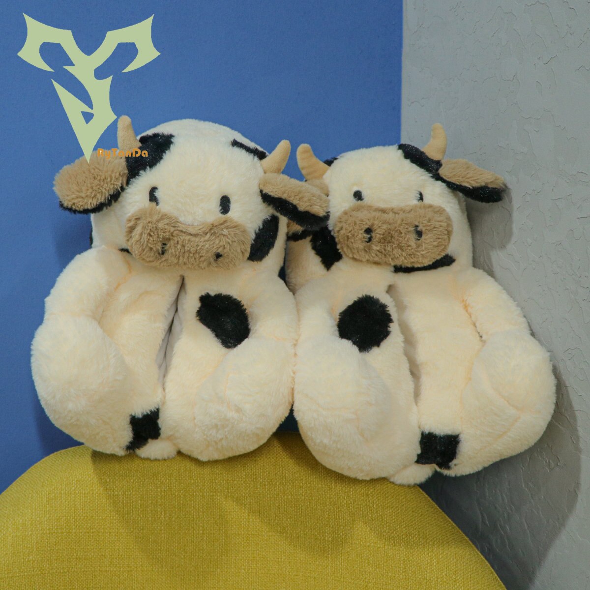 Kawaii Cow Plush Slipper