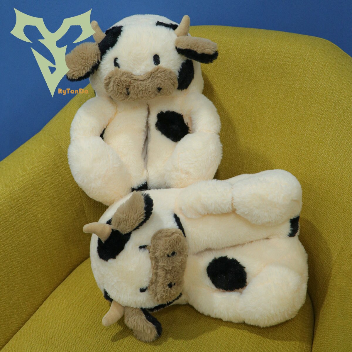 Kawaii Cow Plush Slipper